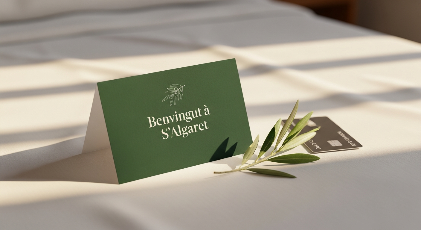 Mockup welcome note S'Algaret