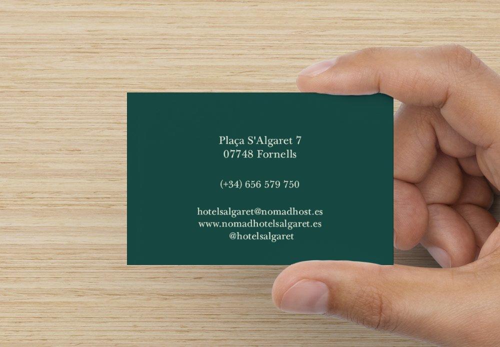 Tarjeta S'Algaret reverso